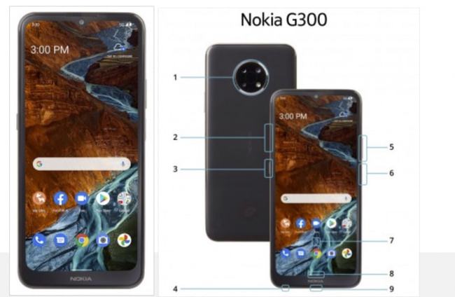 诺基亚G300 5G智能手机曝光  6.57英寸的LCD显示屏